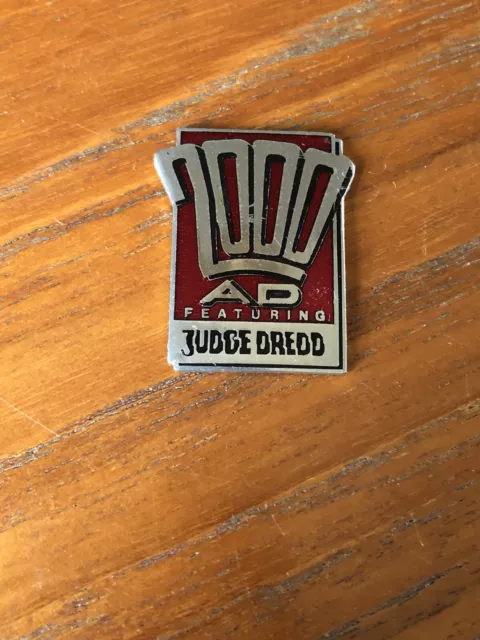 Judge Dredd 2000 AD Metal Badge Missing Pin On The Back