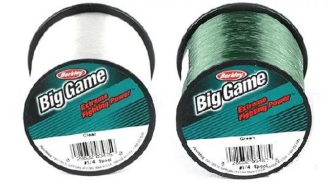 Berkley Trilene Big Game Fishing Monofilament Mono Green & Clear Fishing Line