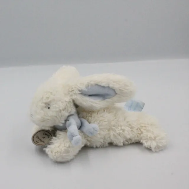 Doudou et compagnie lapin blanc bleu tout doux Bonbon 20 cm - 20037