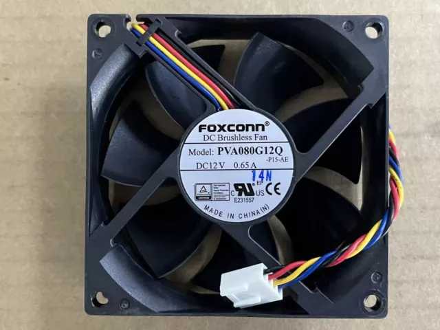 FOXCONN PVA080G12Q Fan 80*80*25mm 12V 0.65A 4Pin