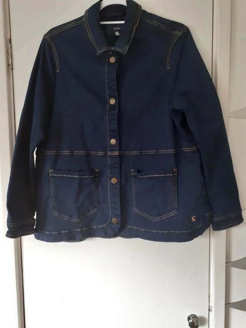 JOULES IMOGEN Women s Denim Jacket Blue Size 16 This Jacket has been Dye 25.00 PicClick UK