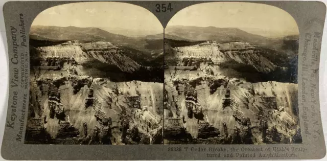 USA, Utah, Sevier National Forest, Cedar Breaks, vintage print, ca.1900, stéréo