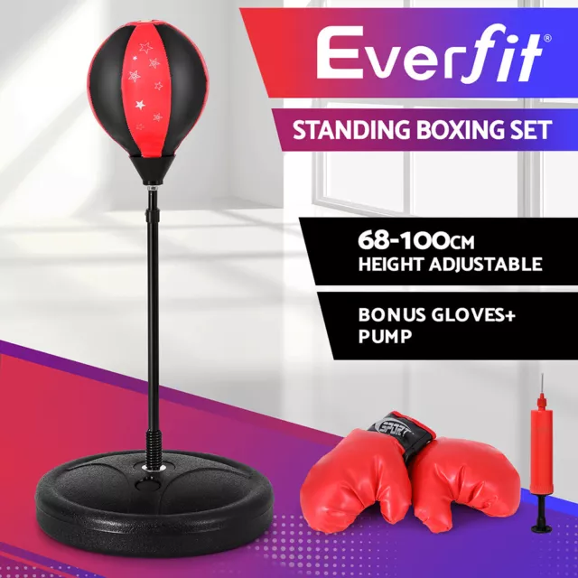 Everfit Boxing Bag Stand Set Punching Bag Gloves with Pump Height Adjustable