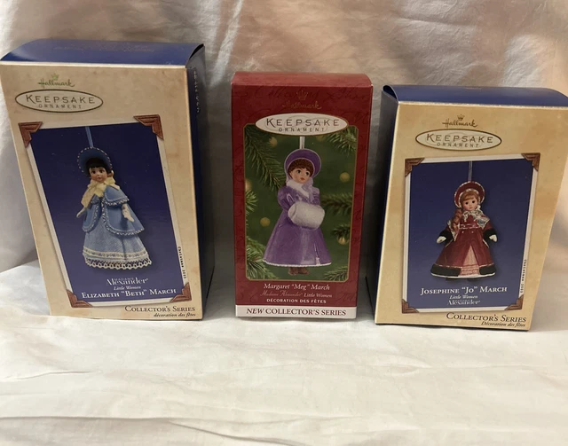 New Hallmark Keepsake Madame Alexander Little Women Ornaments Jo Meg Beth March