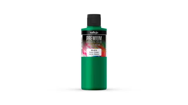 (85,15€/1l) Premium Color Opaque Vallejo 63013 Basic Green 200ml Airbrush Farbe