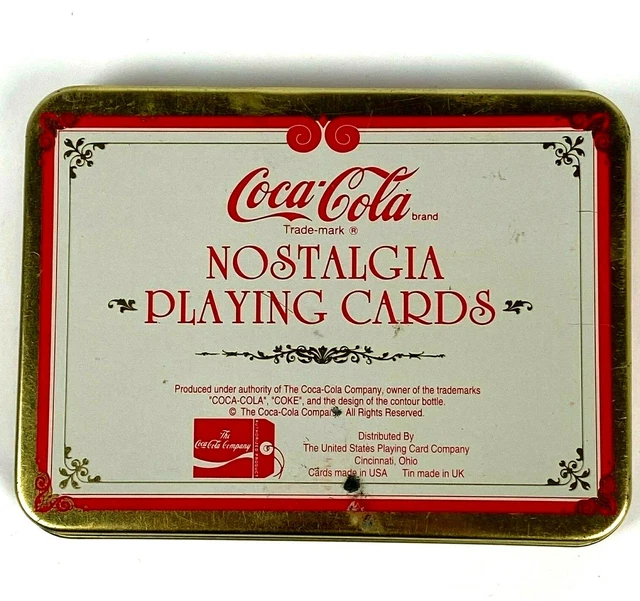 1995 Coca-Cola Christmas Playing Cards Double Full Set W/ Original Santa Tin