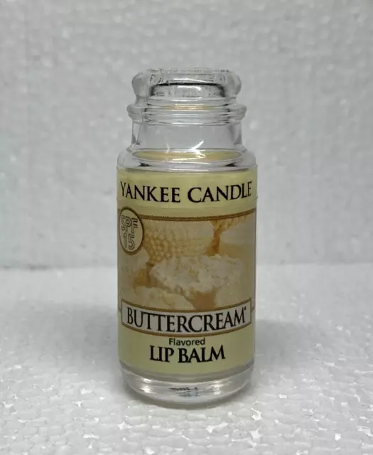 Yankee Candle BUTTERCREAM Flavored Candle Jar Shaped Lip Balm - Retired SEALED