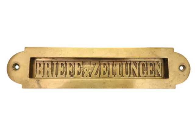 Antiker alter Briefeinwurf Briefkasten Briefschlitz Briefklappe Altbau Tür 1907