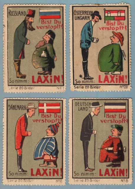 ES2055 Poster stamps advertising: Laxin Against colds