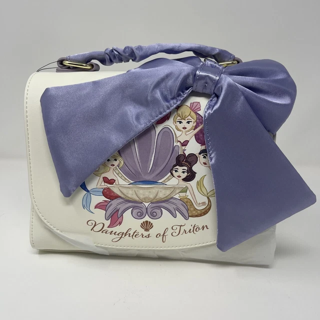 LOUNGEFLY DAUGHTERS OF Triton Crossbody/Hand Bag,Ariel Little Mermaid