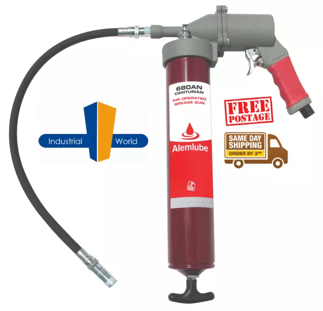 ALEMLUBE -  AIR OPERATED GREASE GUN 3,920 psi 2 Year Warranty (680AN)