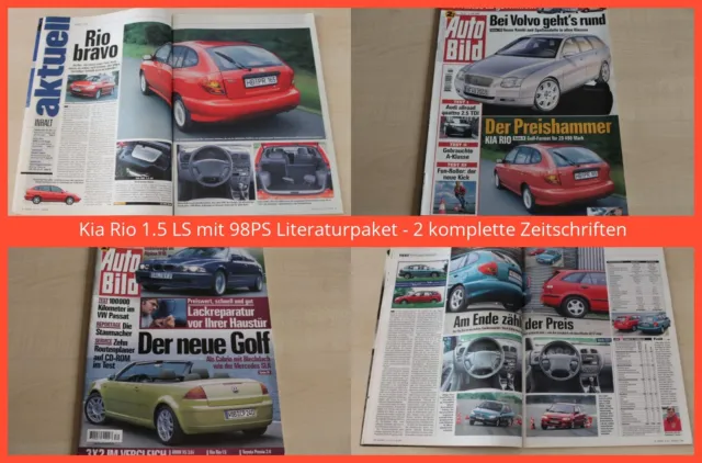 Kia Rio 1.5 LS mit 98PS Literaturpaket - 2 komplette Zeitschriften