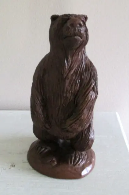 Red Mill MFG. Grizzly Bear Figurine Statuette Handcrafted Pecan Resin Vintage