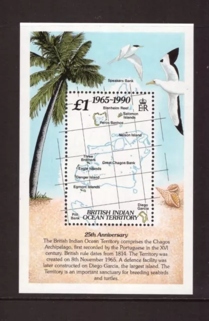 British Indian Ocean Territory 1965-1990 Map sheet MNH mint stamps