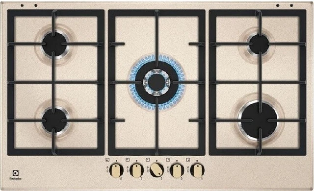 Piano Cottura A Gas De Longhi 90cm - 5 Fuochi Di Cui 1 Doppia Corona, Accensione Elettronica, Griglie Smaltate, Colore Sabbia - Foto 11