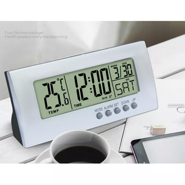 OROLOGIO DIGITALE SVEGLIA da tavolo LCD con display temperatura interna,  EUR 12,55 - PicClick IT