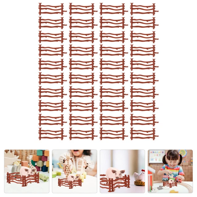 60 Pcs Modèle De Clôture Clôture Bordure De Palissade Maison