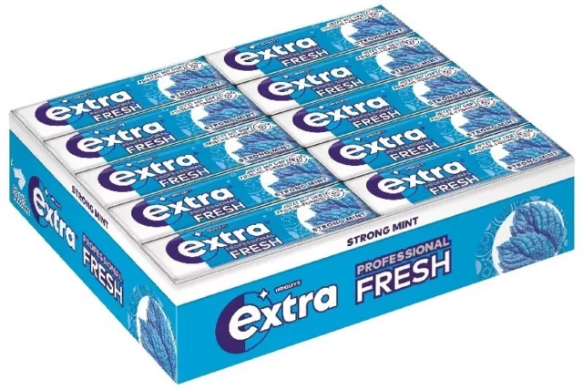 Wrigleys Extra Professional Fresh Strong Mint - 30 Packungen - Kaugummi