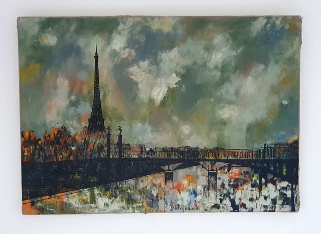 Grand Tableau Huile Sur Toile – Fait Main – Thème Nature – Multicolore