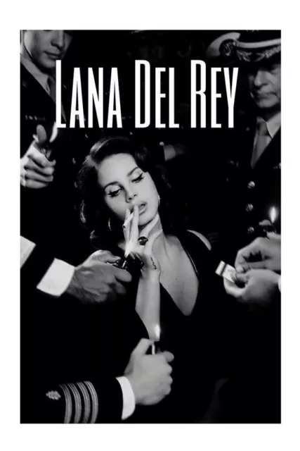 Poster da parete Lana Del Rey Art taglia A4 con cornice