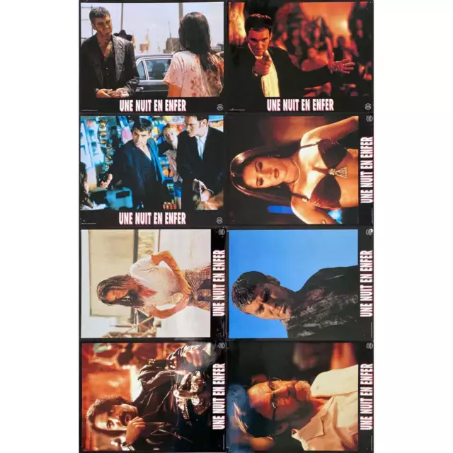 UNE NUIT EN ENFER Photos de film x8 - 21x30 cm. - 1996 - George Clooney, Robert