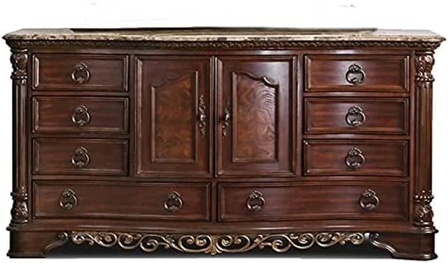 Jordan Wood 8-Drawer Wood Dresser in Brown Cherry