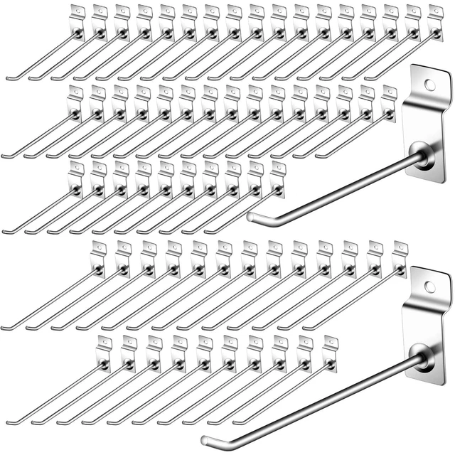 100 Packs Slatwall Hooks, 6 and 8 Inch Slatwall Accessories, Slatwall Panel