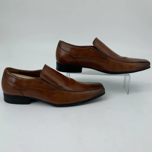 Call It Spring Dress Shoes Men's Size 10.5 Brown Leather Slip On Loafer Business 3