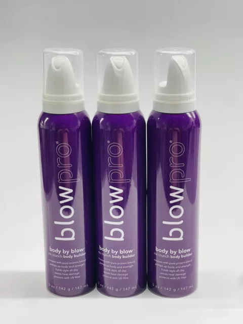 3 PACK BlowPro Volume Body by Blow No Crunch Volumizing Mousse 5 Oz