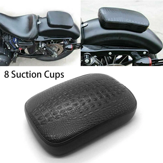 Cuscino sedile posteriore moto cuscino sedile con 8 ventose per Harley Chopper