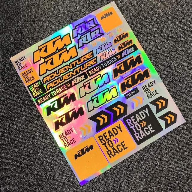 6 PCSFor KTM DUKE 150/200/290 RC390 Motorcycle Reflective Sticker Laser Decal