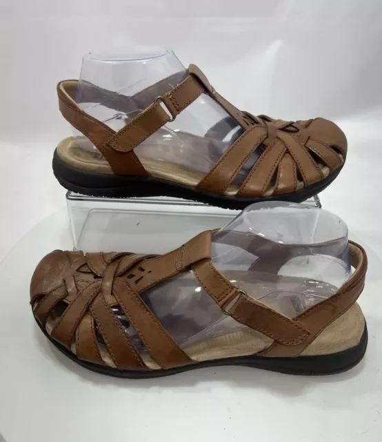 EARTH ORIGINS Savoy Sheva Sandals Alpaca Brown Slingback Fisherman Women’s SZ 9