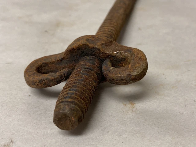 HAND FORGED WROUGHT IRON HARDWARE BOLT RAMS HORN WING NUTS 18th 19th CENTURY #8 2