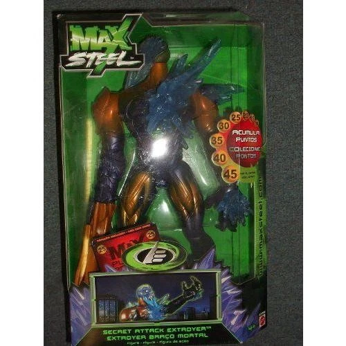 MAX STEEL SECRET Attack Extroyer Figura Diecast Doll EUR 742,54