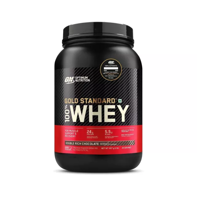 Optimum Nutrition (ON) Gold Standard Whey Protein Powder for Muscle Support 907g