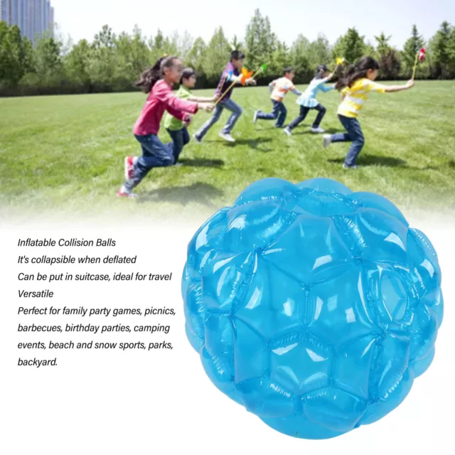 (Blue) Outdoor Team Game Toy Lightweight Inflatable Collision Balls Safe