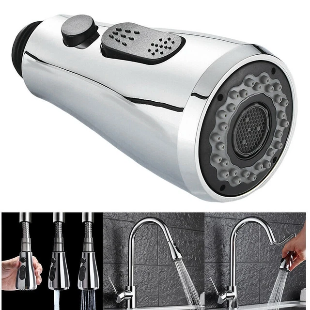 Pull Out Spray Head Replace Universal Kitchen Sink Faucet Basin Mixer Tap.Silver