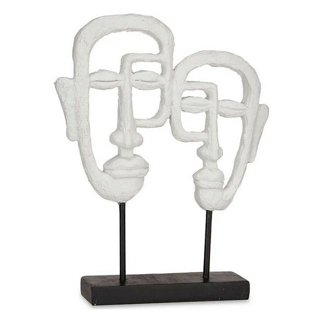 Figura Decorativa Cara Blanco Poliresina [27 x 32,5 x 10,5 cm]