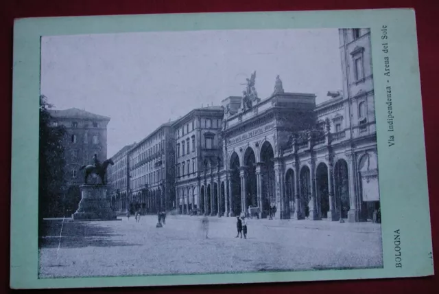 Cartolina Animata Primi 900 Tram Filobus Bologna Via Indipendenza "Casa Soldato"