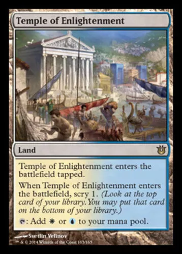 Moderate Play, S-Chinese MTG Regular Temple of Enlightenment Born of the Gods Ma