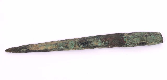 Antique Vieux Perse Forgé à la Main Bronze Hautement Âgé Fabriqué Spear. G25-411