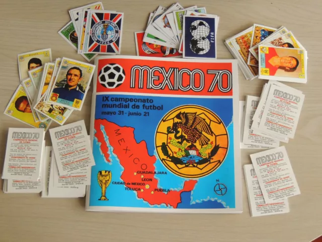 Mexico 70 Empty Album + Complete Cards Set And Stickers,World Cup 1970,Copie 78