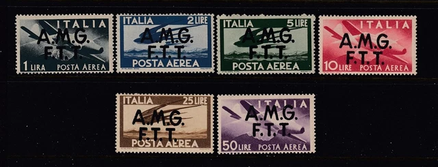 Italy Trieste C1-6 Complete Overprint Set (Mint NEVER HINGED)- Nice cv$155.00