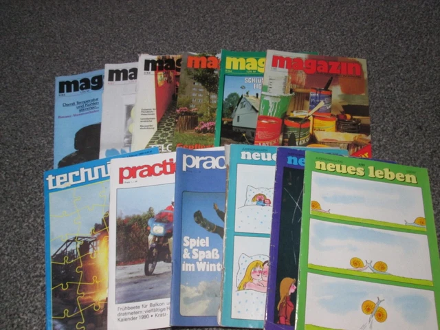 12 ALTE DDR Hefte Magazine neues Leben Practic technicus Magazin £17.30 ...