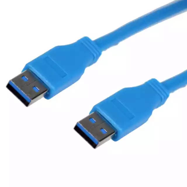 Anschluß Daten Verbindungskabel USB 3.0 SuperSpeed 2 x Stecker A Blau 50cm - 5m