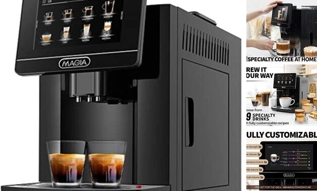 Zulay Magia Super Automatic Coffee Espresso Machine - Durable Automatic