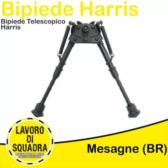 Bipiede Telescopico Tipo Harris Nero Per Sniper o ASG Dboys