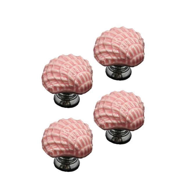 4 Pcs Shoe Cabinet Knobs Shell Drawer Handles Dresser Drawer Pulls Bookcase 10