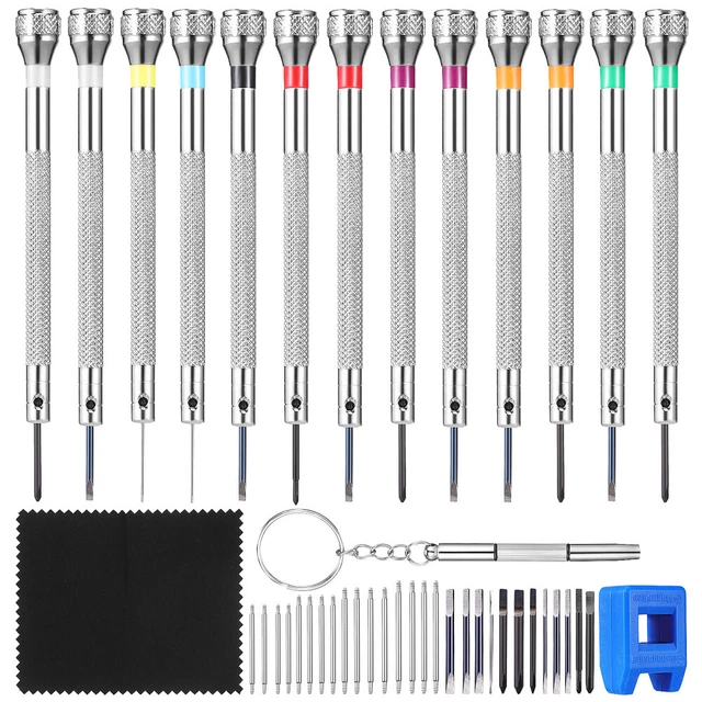 Kit De Réparation Montre 9 Pièces - Tournevis De Précision Et Pince - Pour Montres, Lunettes, Bijoux, Téléphones