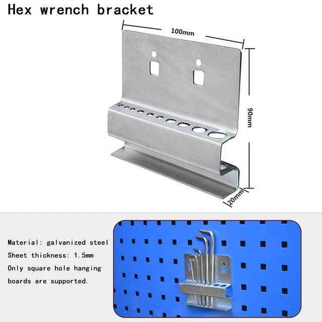 Nouveau Rangement Rack Suspendu Hardware Crochet Outil Montage Mural Galvanized